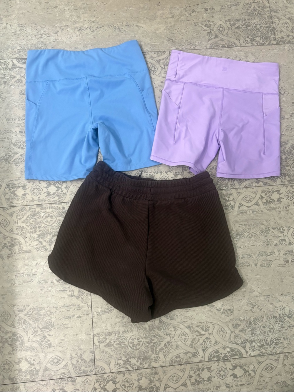 BUNDLE | 3 Pairs Womens Athletic Shorts | Biker & Scuba Knit | S/M - Picture 3 of 6